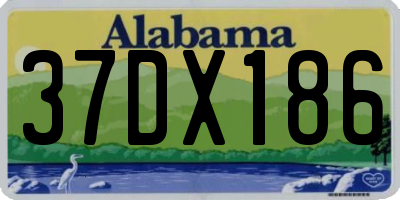 AL license plate 37DX186