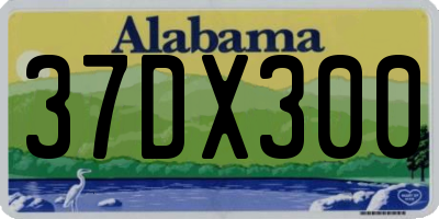 AL license plate 37DX300