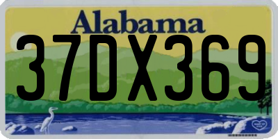 AL license plate 37DX369