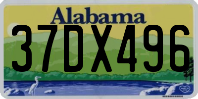 AL license plate 37DX496