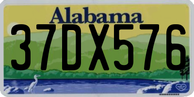 AL license plate 37DX576