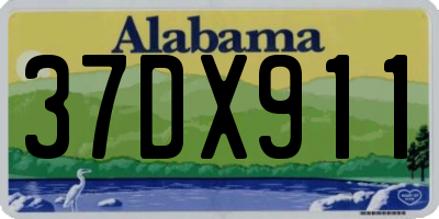 AL license plate 37DX911