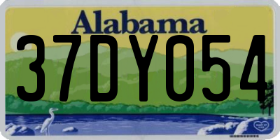AL license plate 37DY054