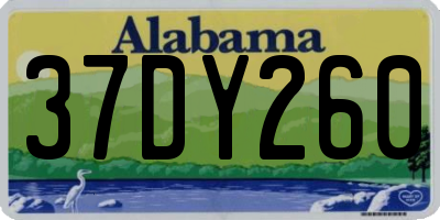 AL license plate 37DY260
