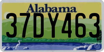 AL license plate 37DY463