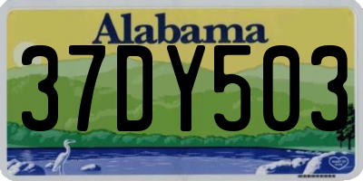 AL license plate 37DY503