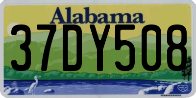 AL license plate 37DY508