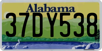 AL license plate 37DY538