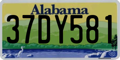 AL license plate 37DY581