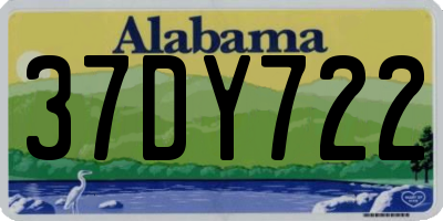 AL license plate 37DY722