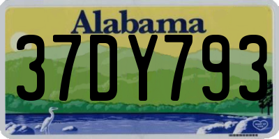 AL license plate 37DY793