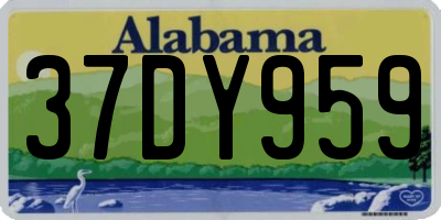 AL license plate 37DY959