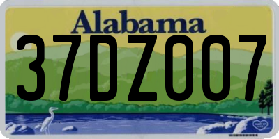 AL license plate 37DZ007