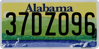 AL license plate 37DZ096