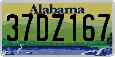 AL license plate 37DZ167