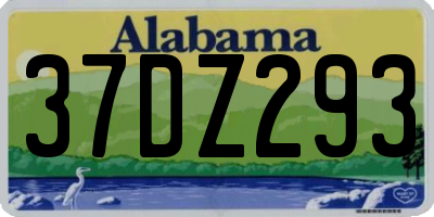 AL license plate 37DZ293