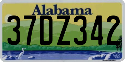 AL license plate 37DZ342