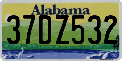 AL license plate 37DZ532