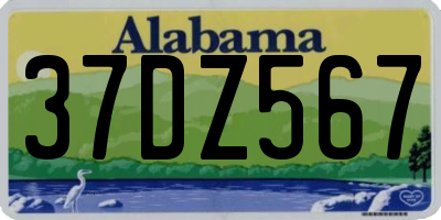 AL license plate 37DZ567