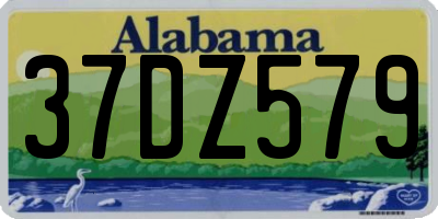 AL license plate 37DZ579