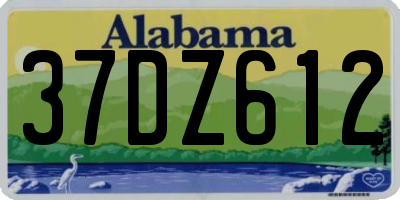 AL license plate 37DZ612