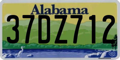 AL license plate 37DZ712