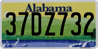 AL license plate 37DZ732