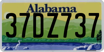AL license plate 37DZ737