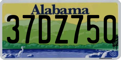 AL license plate 37DZ750