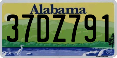 AL license plate 37DZ791