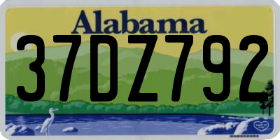 AL license plate 37DZ792