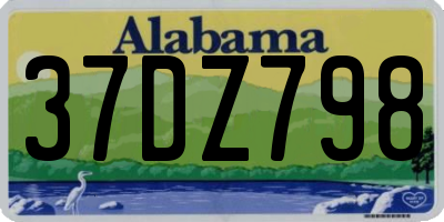 AL license plate 37DZ798