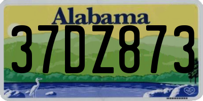 AL license plate 37DZ873