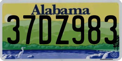 AL license plate 37DZ983