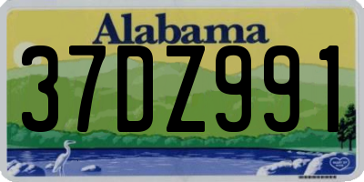 AL license plate 37DZ991