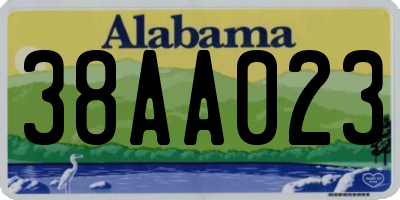 AL license plate 38AA023