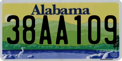 AL license plate 38AA109