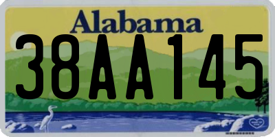 AL license plate 38AA145