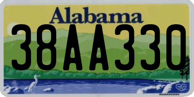 AL license plate 38AA330