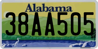 AL license plate 38AA505