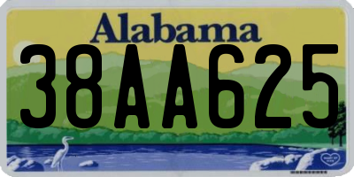 AL license plate 38AA625