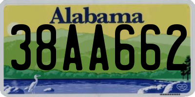AL license plate 38AA662