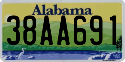 AL license plate 38AA691