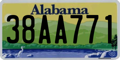 AL license plate 38AA771