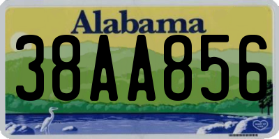 AL license plate 38AA856