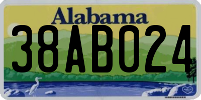 AL license plate 38AB024