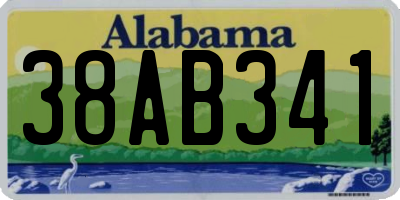AL license plate 38AB341