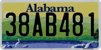 AL license plate 38AB481