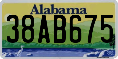 AL license plate 38AB675