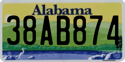 AL license plate 38AB874